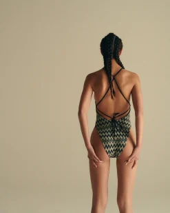 Best Une Piece White Point stone Woemn 1 Piece Swimsuit